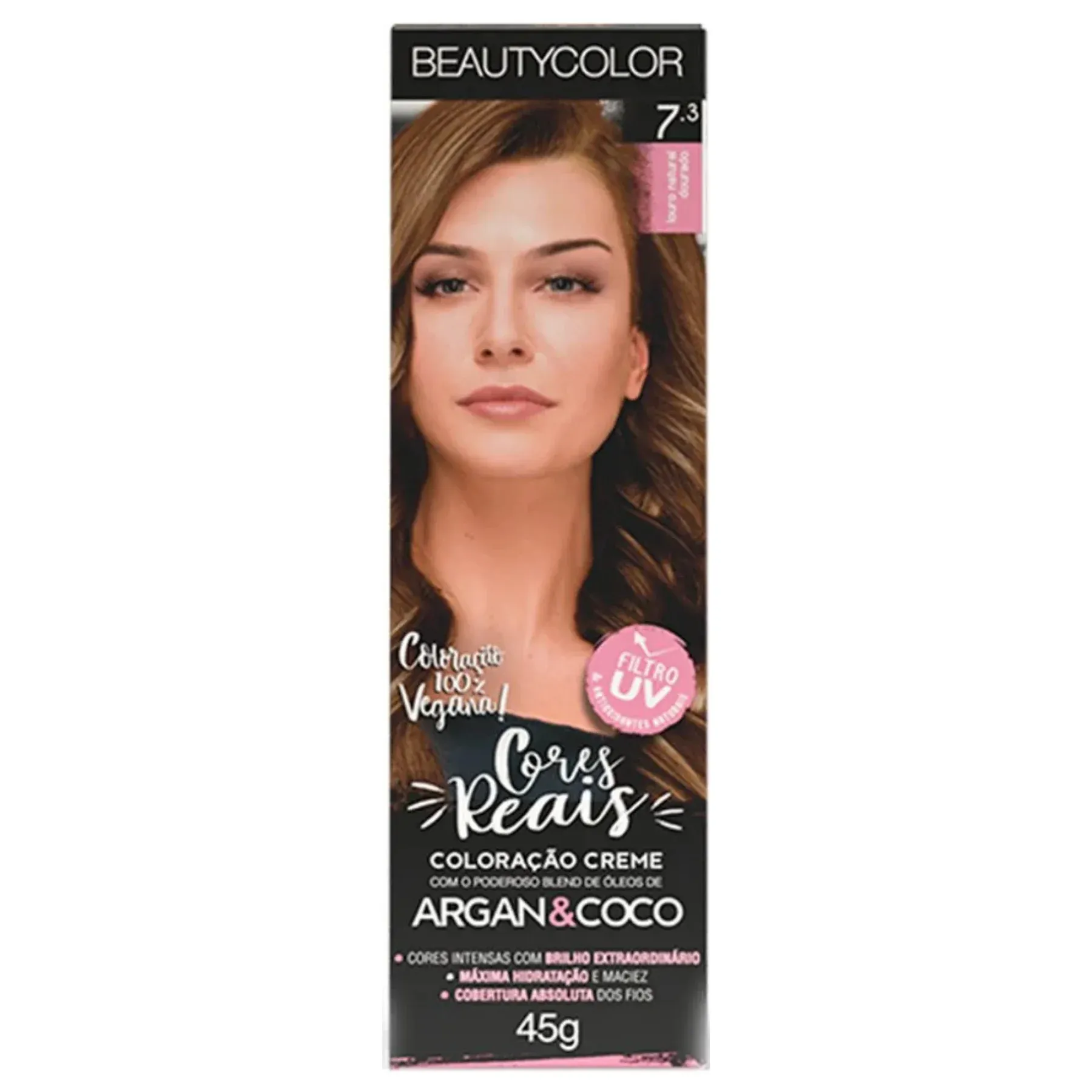 Coloração Creme BeautyColor 7.3 Louro Natural Dourado 45g